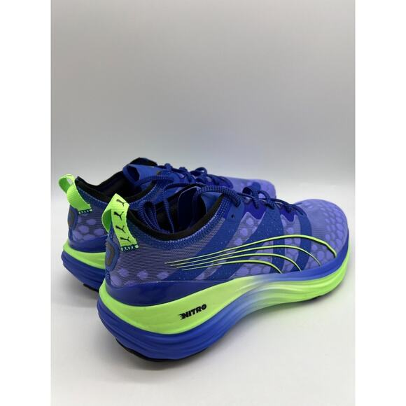 Puma Men's Vibrant Blue and Neon Green Athletic Shoes - Picture 9 of 12